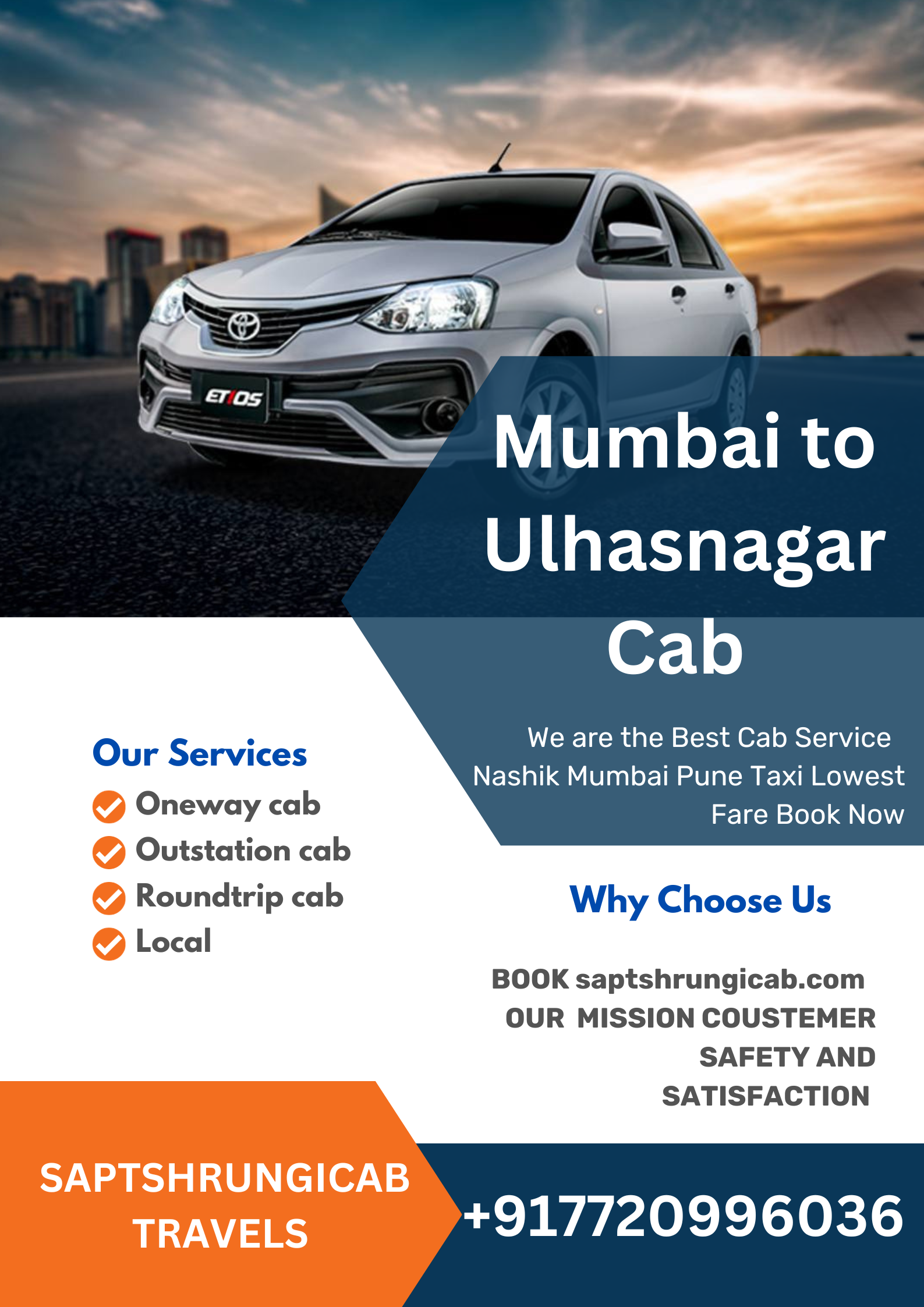 Mumbai to ulhasnagar cab